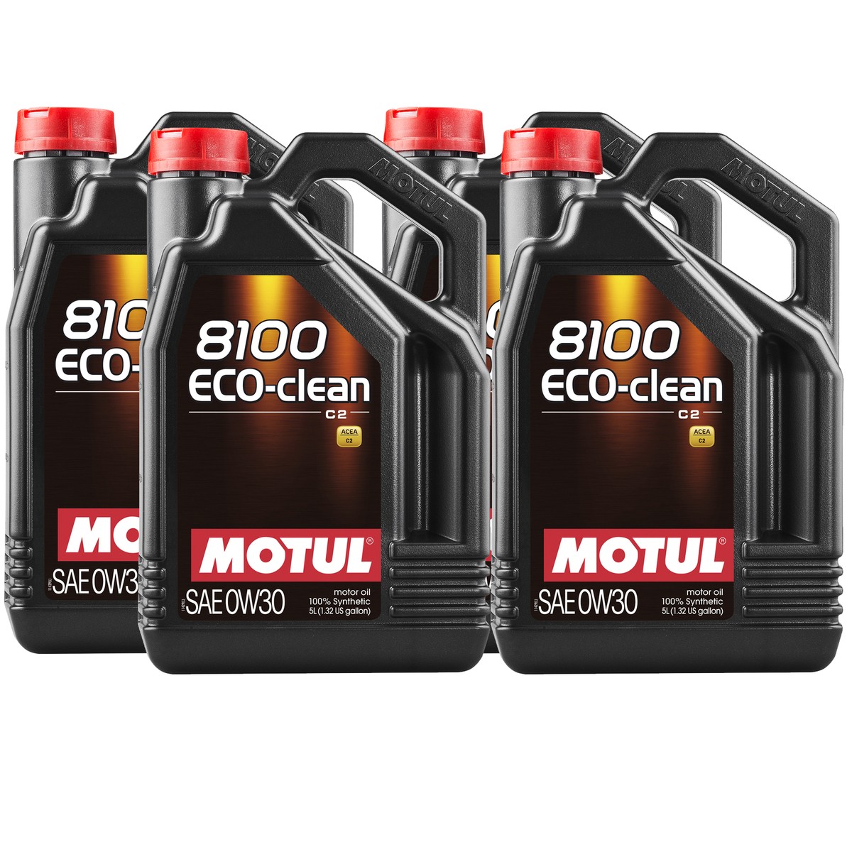 Motul 8100 ECO-CLEAN 0W0 100% Synthetic 20L Engine Motor Oil 4 x