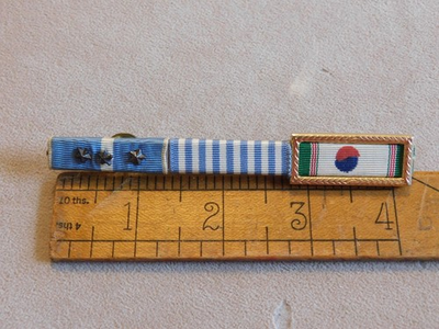 #ad #ad Military Ribbon Bar KOREAN WAR 3 STARS UN amp; ROK PUC Commendation STAZON $14.99