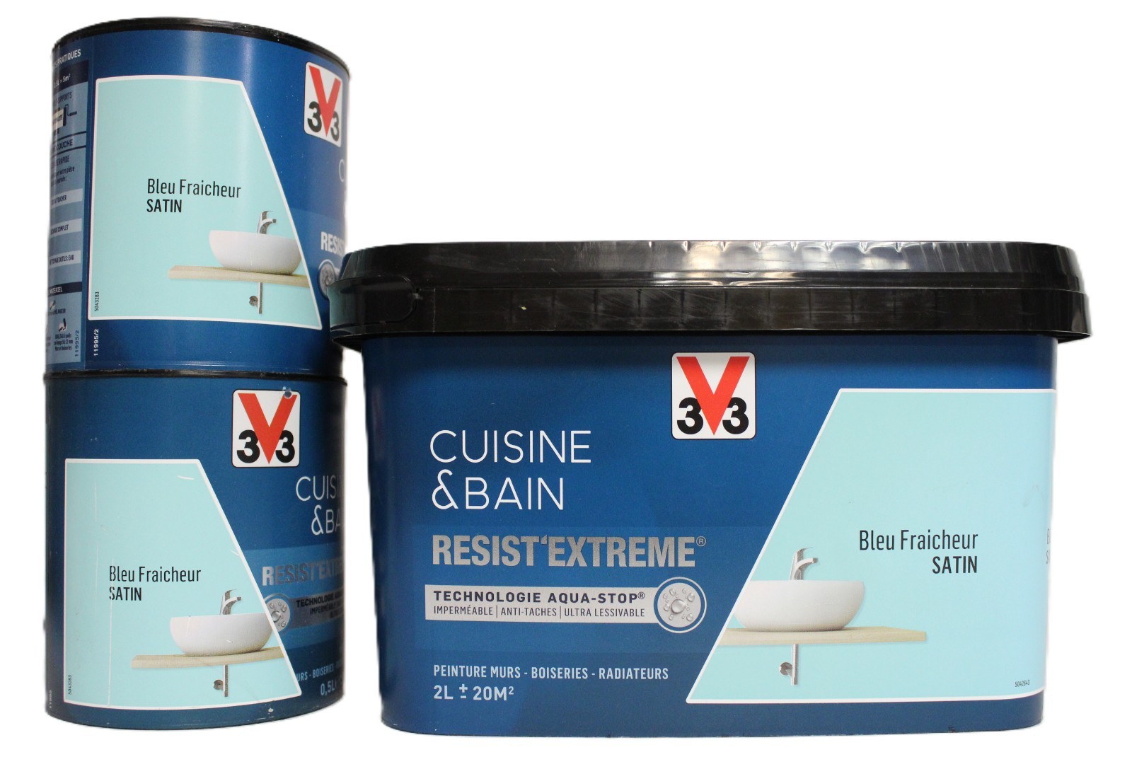 Peinture V33 Cuisine et Bain pour rafraîchir vos murs couleur Bleu Fraîcheur