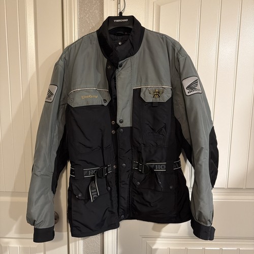 Honda Goldwing Mens Large Black Gray Rider Collection Motorcycle Jacket ...