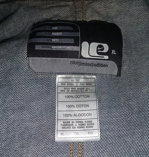 Nike Limited Edition Denim Jacket Size XL Blue image 4