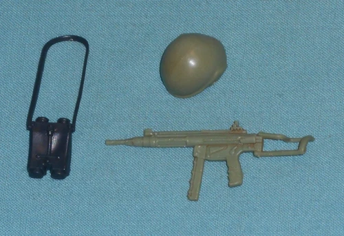 vtg G.I. GI JOE gijoe DUKE PARTS WEAPONS LOT #1 binoculars gun helmet FREE SHIP