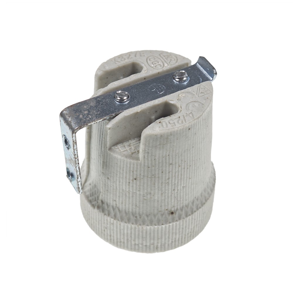 ES | E27 | Edison Screw Porcelain Lampholder with Bracket 66971