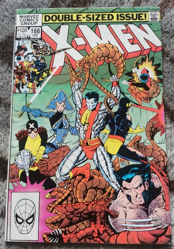 UNCANNY X-MEN # 166 1982 CHRIS CLAREMOUNT ! 1ST APP LOCKHEED ! WOLVERINE ! BROOD