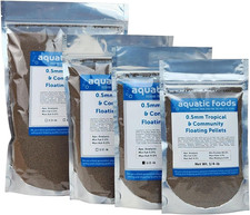 0.5Mm - 1/64" Tropical  Community Fish Floating Micro Pellets for Tetras, Guppi