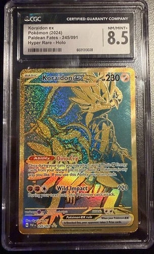 Koraidon ex 2024 Pokemon Paldean Fates #245/091 CGC 8.5