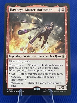 x1 Hawkeye, Master Marksman R MTG Marvel Super Heroes M/NM, English