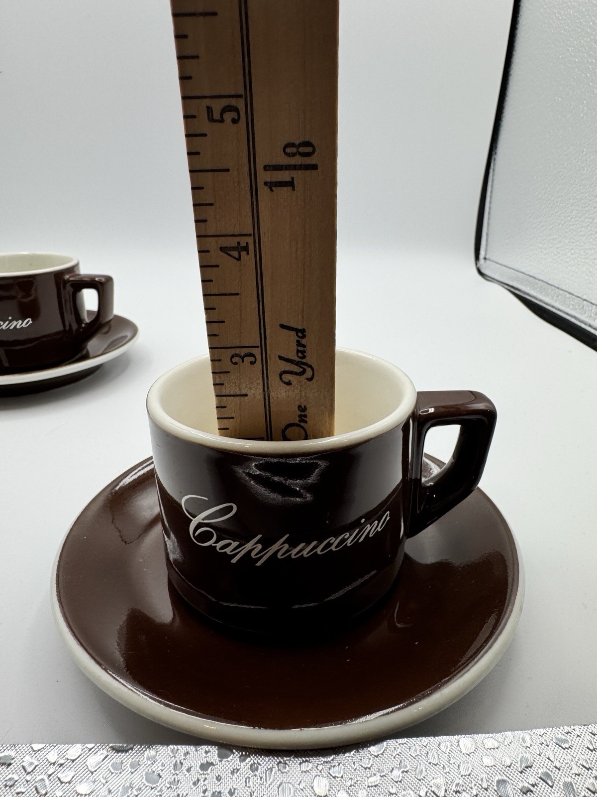 Vintage ACF Brown Cappuccino Espresso Cup and Saucer Made in Italy 