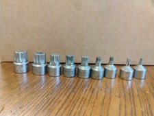 Blue Point Blpxznm 9pc 38 Drive Triple Square Bit Stubby Socket Driver Set