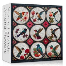 1000 Piece Adult Jigsaw Puzzle Bird Flower Patchwork Hummingbird Large Piece