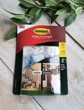 Command Outdoor Indoor String Lights Clips, 36 Clips, 40 Strips Command 3M New  0.34 per strip