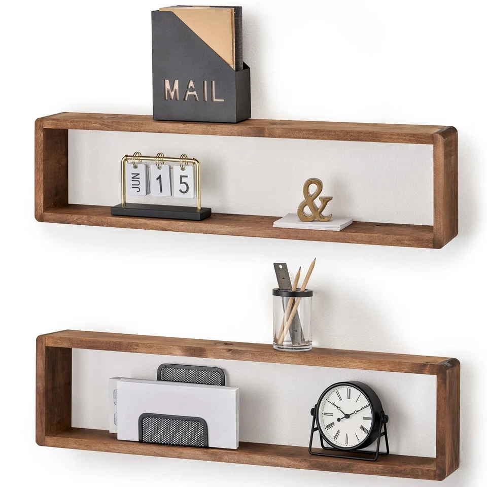 TRINITY Stackable Floating Box Shelf,  2-pack, 32”W x 4”D x 8”H, Free Shipping.. - Image 3 of 4