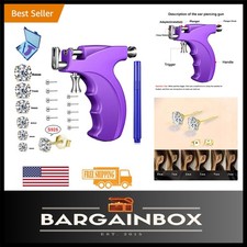 Professional Piercing Gun Kit with 16 Pairs Earrings 18K Gold Plated Options