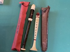 Thompson flutophone and Aulos flutophone