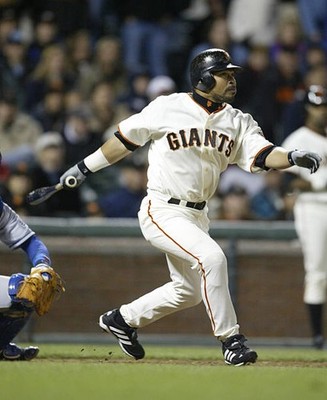Marvin Bernard San Francisco Giants hits the game winning hit agai- Old Photo