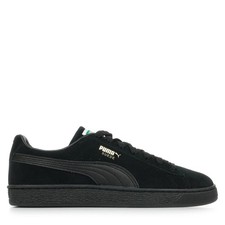 Chaussures Baskets PUMA homme Suede Classic Noir Noire Cuir Lacets