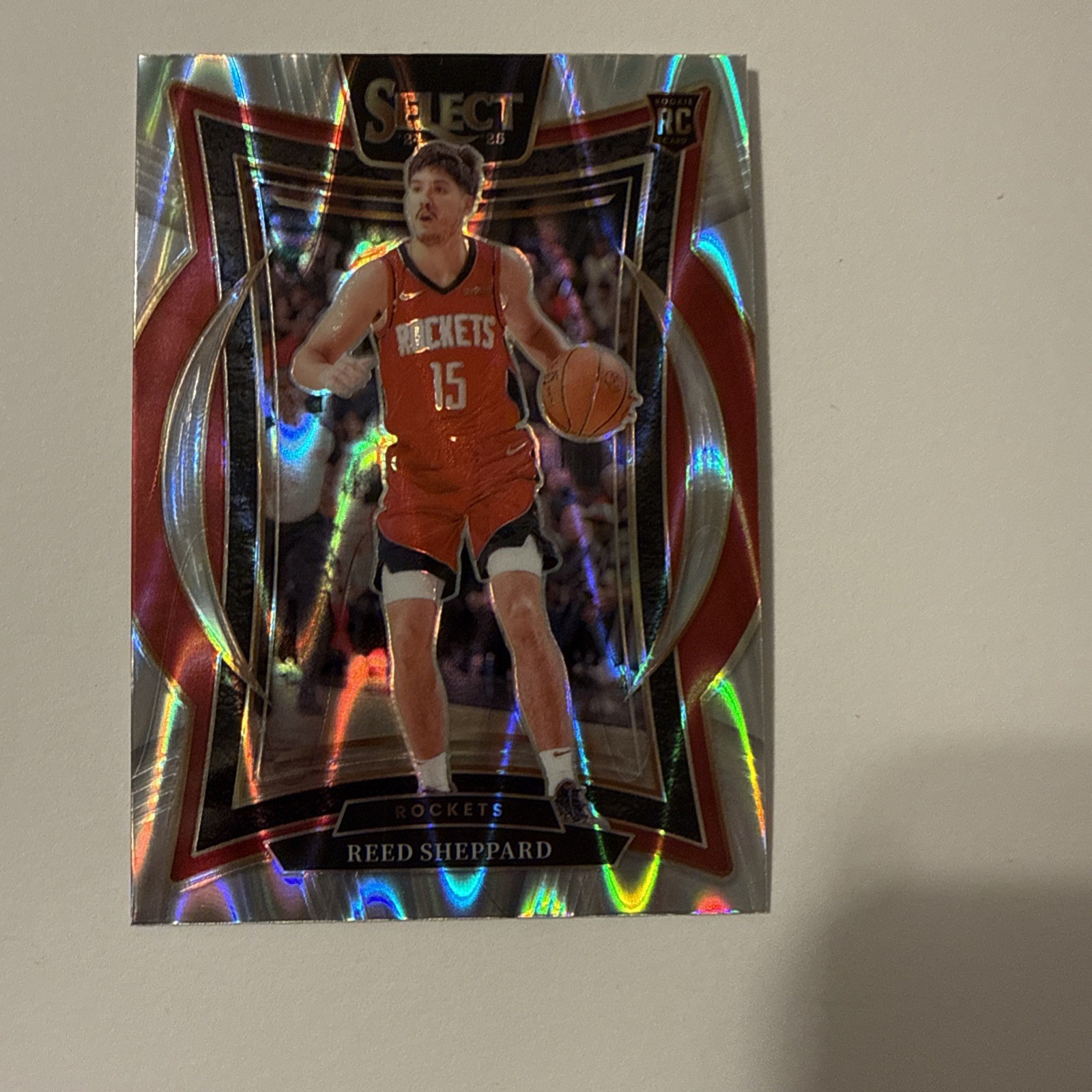 2024-25 Panini Select Concourse Tectonic Prizm Reed Sheppard Rc Houston Rockets