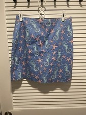 Vineyard Vines Fully Lined Mini Women's SkirtPrinted Seahorse Starfish