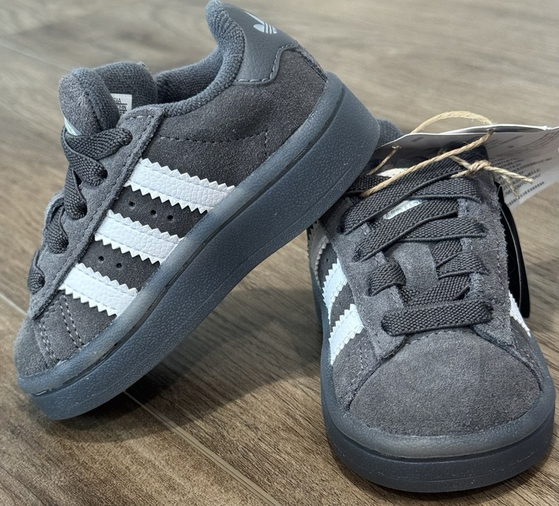 adidas Campus 00s LED Lights Unisex Kids Suede Sneaker Gray/White US 5K JS1284