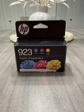 HP 923 Ink Cartridge 3  Pack Cyan Magenta Yellow   Exp 01/2027   New Sealed
