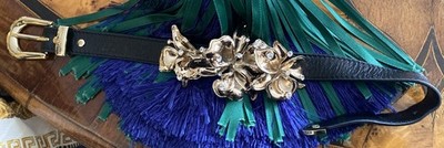 Vintage VERSACE for HM LEDERHALSBAND    ca.42 cm lang