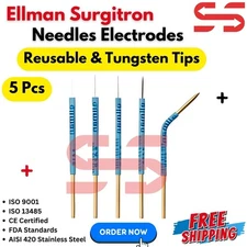 Ellman Surgitron Handpiece Needle Electrodes Reusable - Tungsten Tips New CE