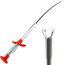 Plumbing Grabber Flexible Claw Pickup Tool for Sink, Toilet, Drain, Dryer, 24in