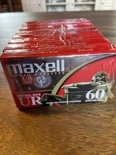 Maxell UR-60 Normal Bias Audio Cassette Tape 60 min 8 PACK  NEW  SEALED 