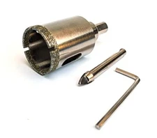 Drilax 1-3/8 Inch Diamond Hole Saw with Removable Center Pilot Drill Locator Pin