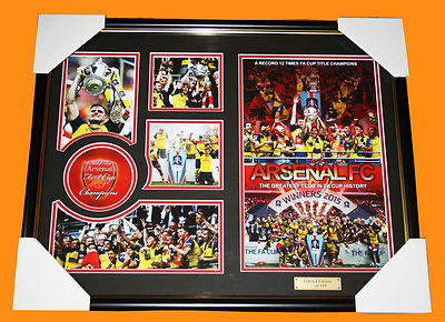 【送料無料】 Arsenal FA cup 2014 記念フレーム NEW! ARSENAL FC 2014-15 FA CUP CHAMPIONS Framed, Limited Editon