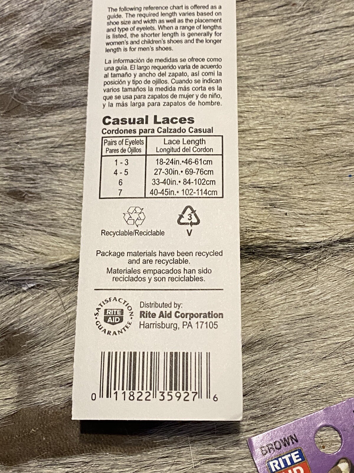 Lotto di 12 stringhe per scarpe casual Rite Aid nuove