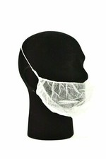 G  F Disposable Beard Nets Spun-bonded Polypropylene 100 Pack