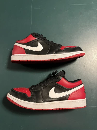 Nike Air Jordan 1 Low Alternate Bred Toe Shoes Sneaker 553558-066 Men’s Size 13