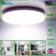 36W Round LED Ceiling Light Cool White 6000K Flush Mount Ultra Slim Lamp in UK