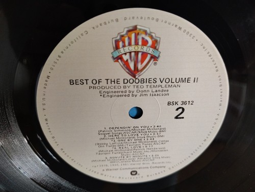 THE DOOBIE BROTHERS - "THE BEST OF THE DOOBIE BROTHERS VOL. II" / PROMO! / 1982 - Picture 4 of 4