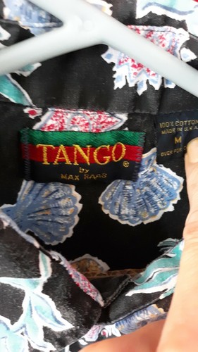 Vintage Tango Max Raab Mens fish seashells Button Front Hawaiian Shirt colorful - Picture 4 of 7