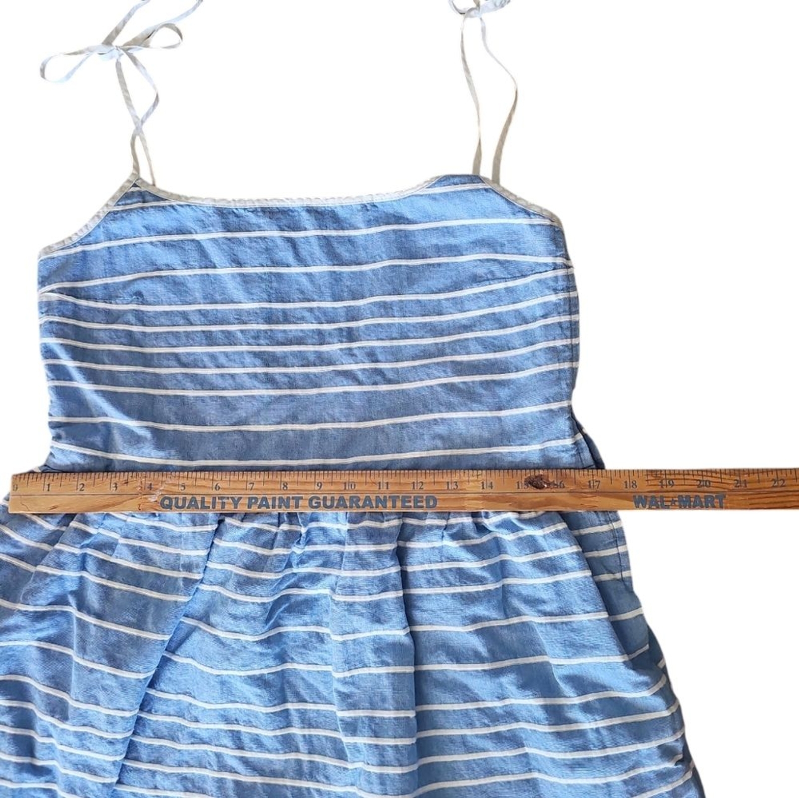 Gap Linen Spaghetti Strap Fully Lined Striped Min… - image 12