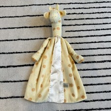 Bunnies By The Bay Raffy Giraffe Baby Kids Security Lovey Blanket Yellow Satin