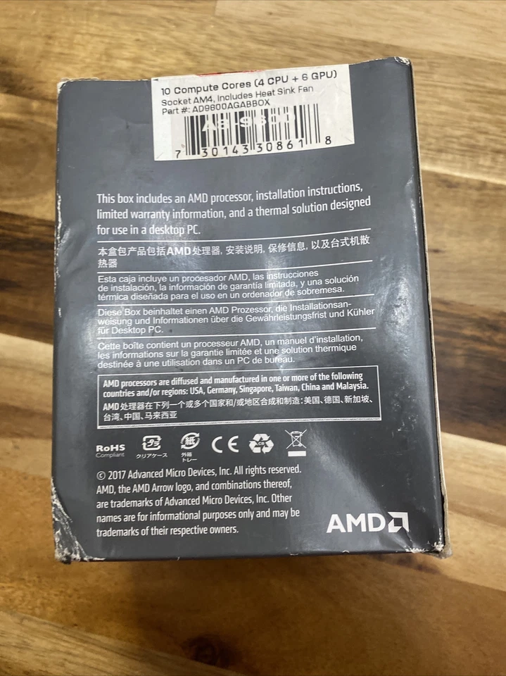 AMD AD9600AGABBOX 7th Generation A8-9600 Quad-Core Processor with Radeon H9 - Image 4 of 4