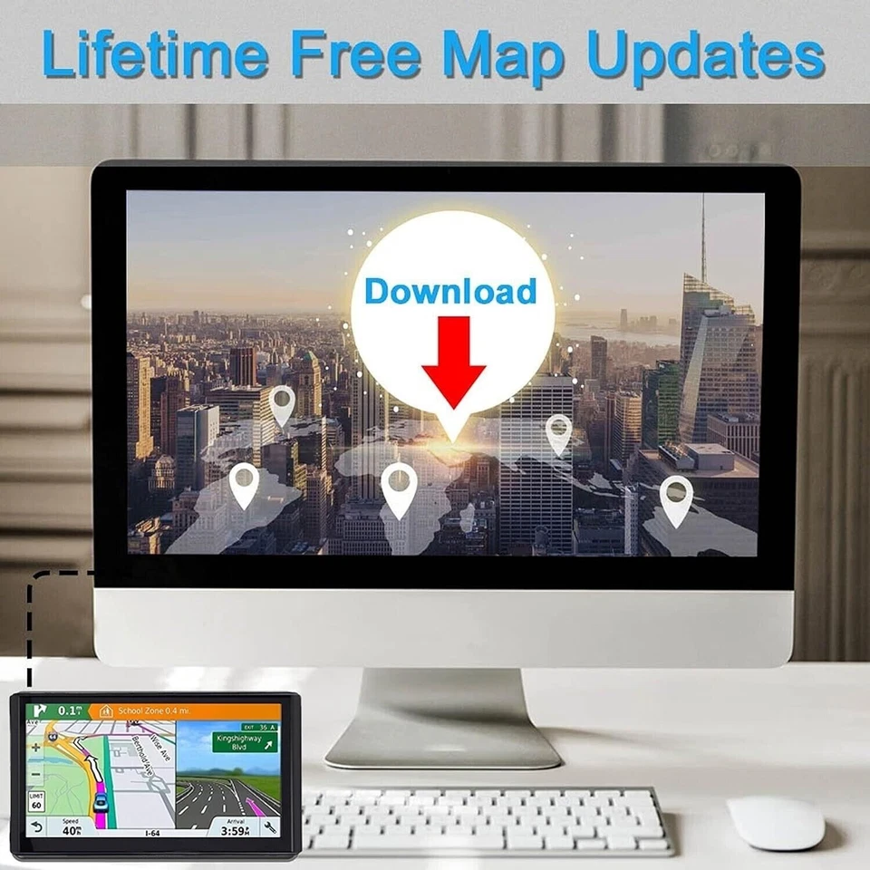Gps Navigation for Car/Truck Touch Screen Maps w/ Spoken Direction 7" - Image 4 of 4