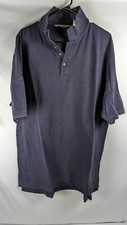 NEW Eddie Bauer Size XL Blue Polo 100 Cotton Short Sleeve Mens VTG VTG