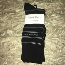 Image of Calvin Klein Mens Socks 3 Pack Combed Cotton Crew