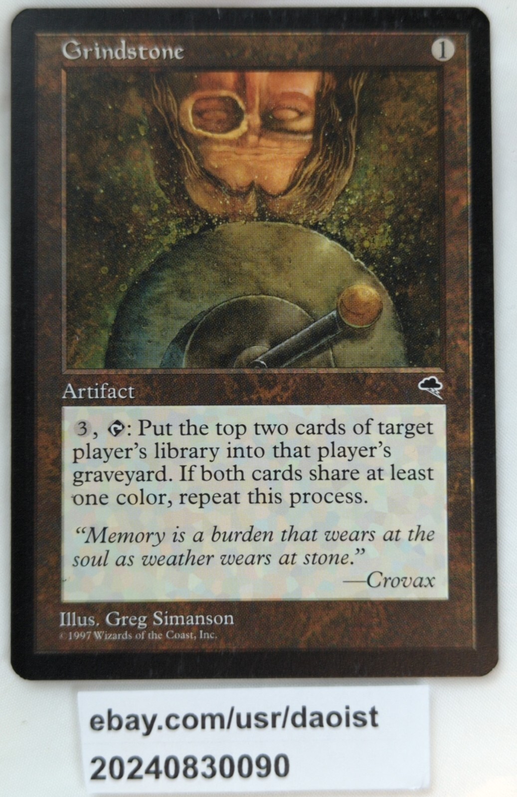 MTG Grindstone Tempest Rare Magic The Gathering LP