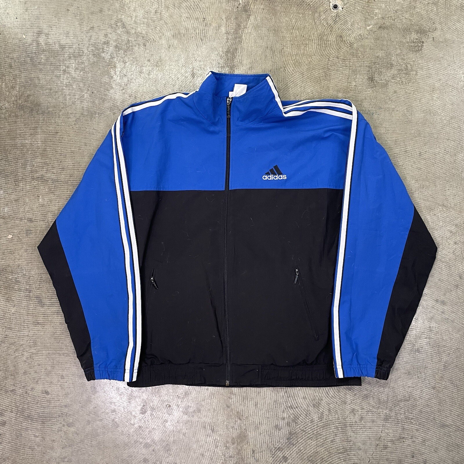 Adidas Vintage Track Jacket 90s Stripe Sports FullZi… Gem