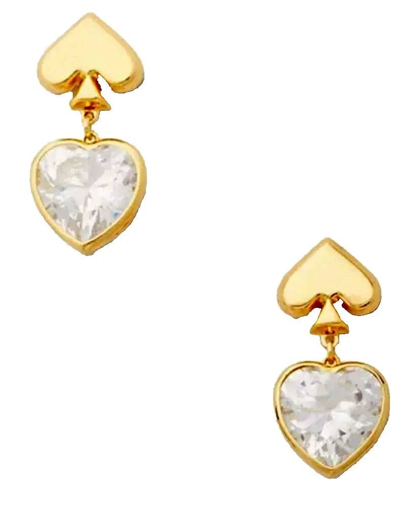 Chapado en oro Amarillo de cristal Stud Pendientes de Moda