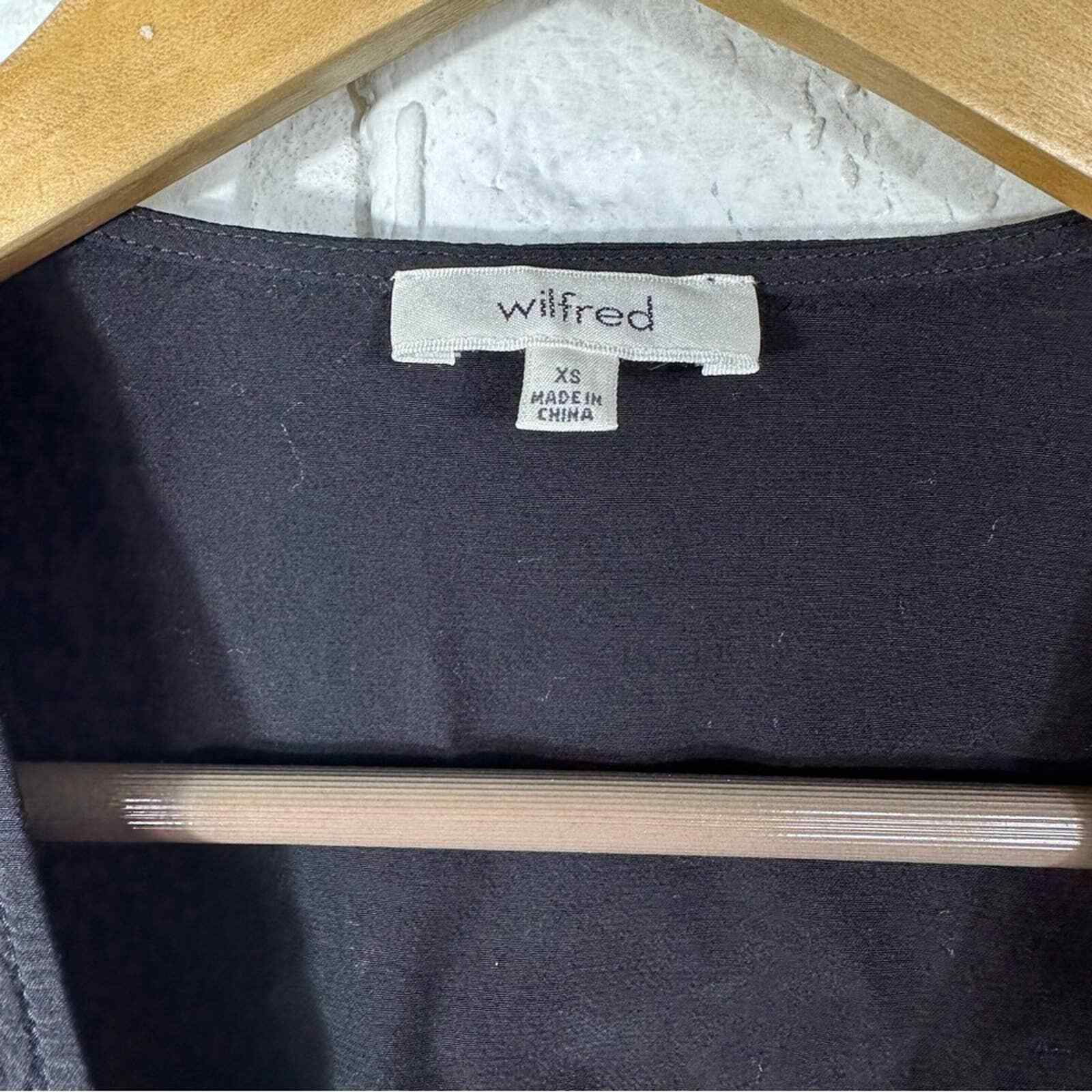 Wilfred Aritzia Black Long Sleeve Mini Dress Size XS Gem