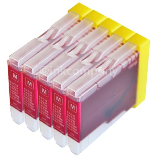 5X Magenta LC970 LC1000 Kompatibel Zu Brother Dcp 130C 135C 150C 153C 157C 750CW-image