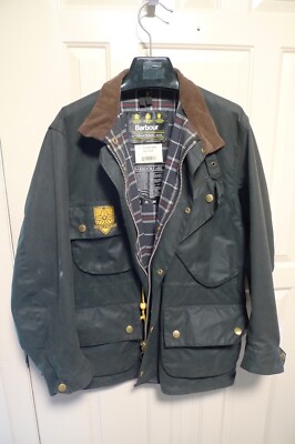 BARBOUR-  A7 INTERNATIONAL  WAX COTTON JACKET- CUSTOMIZED - MADE IN  UK - 40