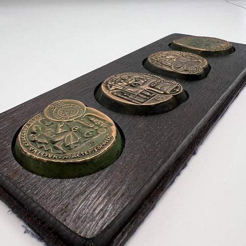 1980 RARE Vintage Moscow Olympic Games Bronze Medal Souvenir Plaque Display - Picture 6 of 8