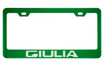 Jade Green License Plate Frame For Alfa Romeo Giulia